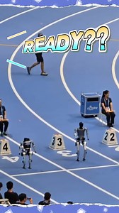 1M views · 1K reactions | 2025 #WorldHumanoidRobotGames (#WHRG) open August 15, but the #crowd got a sneak peek of the 100m #sprint. Some bots blazed ahead, others wobbled and corrected #course — and all stole the #show. 烙⚡ #Robot #China #Beijing | China Box | Facebook