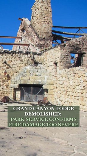 The historic Grand Canyon Lodge on the North Rim has been partially demolished. The National Park Service confirmed that structural damage from July's wildfire made saving the remaining stonework impossible. #GrandCanyon #NorthRim #DragonBravoFire Click the link in our bio to learn more or go to: https://azdailysun.com/news/state-regional/grand-canyon-announces-demolition-of-fire-damaged-north-rim-structures/article_0131cf9f-a0e5-4c29-857f-37ffb7e4f633.html#tncms-source=homepage_desktop_featured