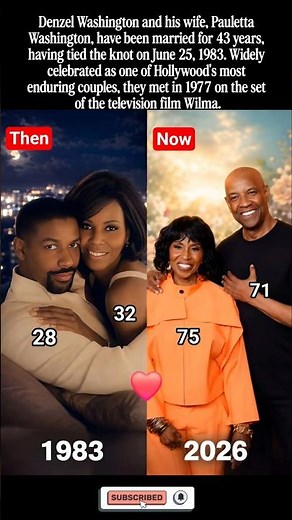 Denzel Washington and Pauletta Washington are celebrating 43 years of marriage