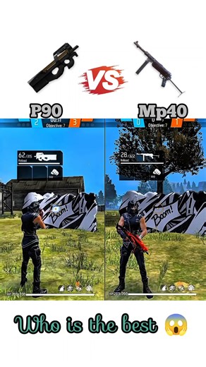 P90 VS MP40 😱 CHARACTER & GUN ABILITY TEST 🤯 IN FREE FIRE MAX 🔥 | #freefire #viral