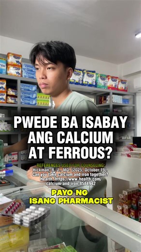 Pwede ba isabay ang Ferrous Sulfate sa Calcium? #fyp #fypシ゚ #foryou #pharmacist #pharmtok