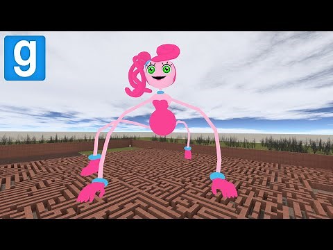 MOMMY LONG LEGS IN A GIANT MAZE! - Garry's mod Sandbox
