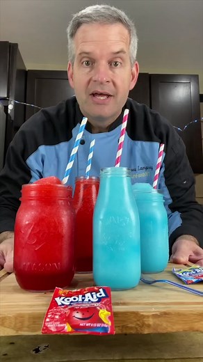 Koolaid Slushies. Cool down this summer with these delicious drinks. #koolaid #slushie #slushy #funfoods #dessert
