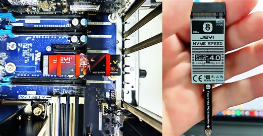 JEYI unveils flat PCIe to M.2 card for slots blocked by large GPUs - VideoCardz.com