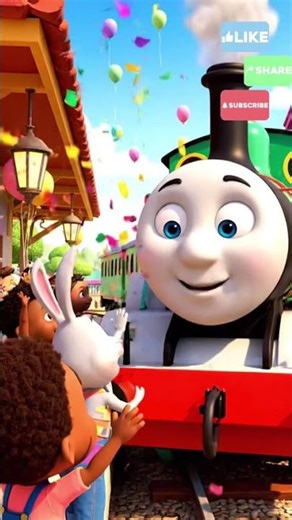 🌈 Happy Trains on a Fun Railway Ride! #kidsanimation #train #babyshorts