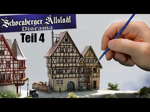 Schoenberger Altstadt Diorama - Relief Fachwerkhäuser | Scale 1:160