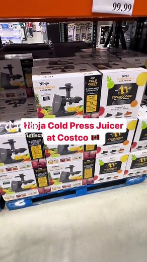Ninja Cold Press Juicer at Costco 🇨🇦 Has cold press technology that produces more juice and less foam! 🤩 You can customize your juice with interchangeable pulp filters. This is also great for wellness shots to get a quick dose of vitamins and nutrients! @Ninja Kitchen