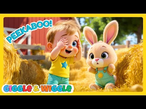 Peekaboo Farm Animal Sounds 🐮🐑🐷 | Learn Animals for Toddlers | Baby Leo & Sunny Bunny