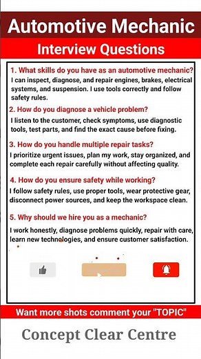 Automotive Mechanic Job Interview Questions and Answers to Ace your Dream Job