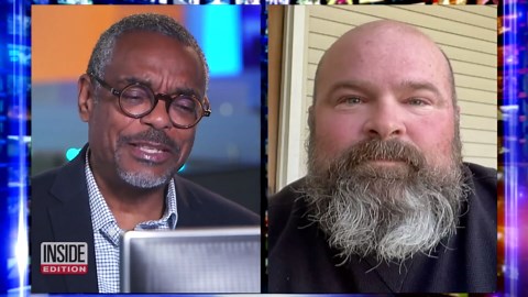 Bear Scared Off by Man in Bear Costume