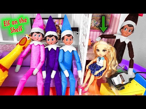 Bad Elf on the Shelf Shaves Barbie's Head!!!