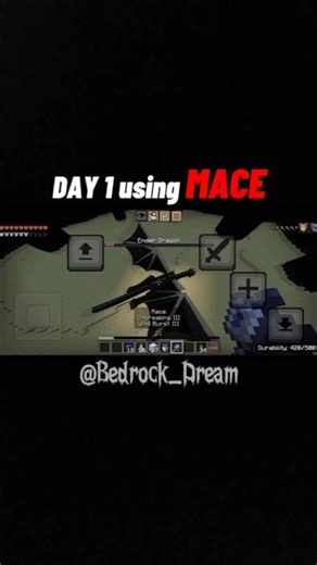 Day 1 (mastering mace) 🗡️ #minecraft