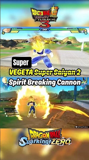 Super Vegeta Spirit Breaking Cannon Comparison - BT3 Vs Sparking! ZERO