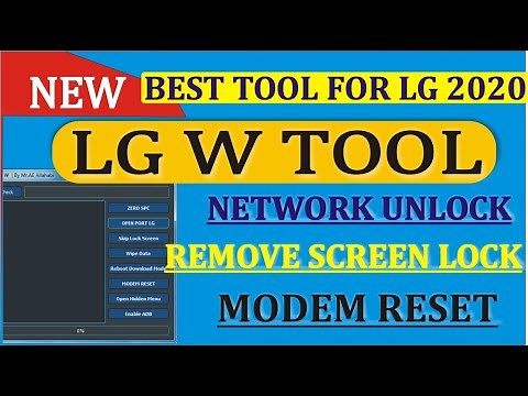 LG W TOOL | Lg Latest Tool 2020 | Reset Screen Lock, Network Unlock, Wipe Data, Adb Enable,