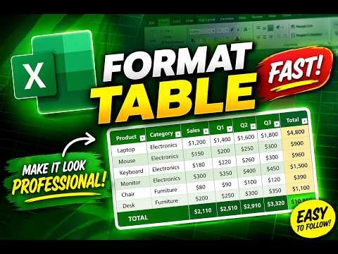 How to Create & Format Tables in Excel (Step-by-Step for Beginners)