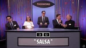 Jimmy Fallon teams up with Neil Diamond to play a word game with Natalie Portman, J.J. Abrams