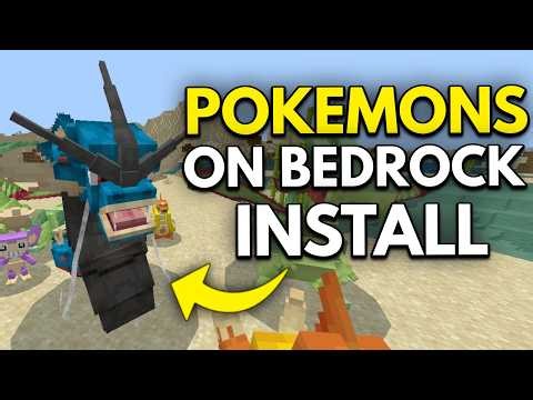 How To Download Pokemon mod In Minecraft Bedrock (Cobbledrock Addon)
