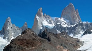 Timelapse of Fitz Roy Mountain in Patagonia on the Border Between Argentina and Chile Los Glaciares