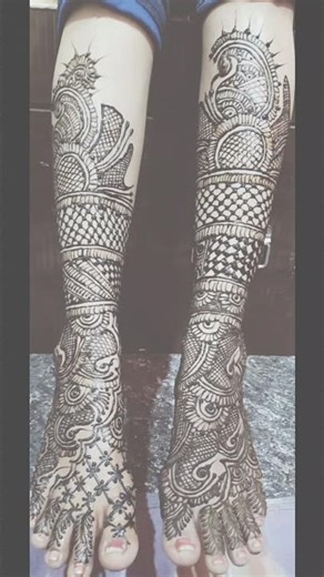 Leg Mehendi designs.