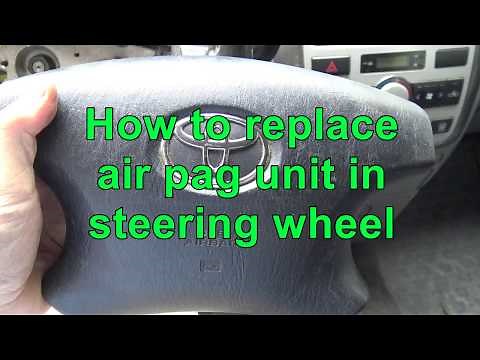 How to replace airbag unit in car steering wheel. Example Toyota car.