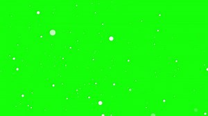 Abstract Green Screen Background with Floating White Particles and Bokeh Effects for Visual Projects