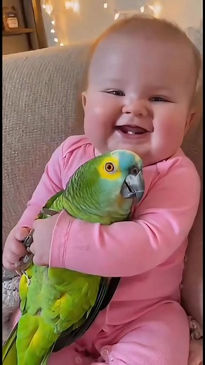 1.1M views · 28K reactions | This baby grabbed Beako like a plush toy 列 And Savage Parrot IMMEDIATELY started calling 911 (for parrots). “Call the parrot police!” “Not even the zoo treated me like this!” “Careful with the beak!” “Smells like milk…”  Funniest baby + parrot moment you’ll watch today. New Savage Parrot videos every day! #SavageParrot #FunnyParrot #BabyAndParrot #AnimalComedy #ViralReels #ParrotHumor #ComedyShorts | Savage Parrot | Facebook