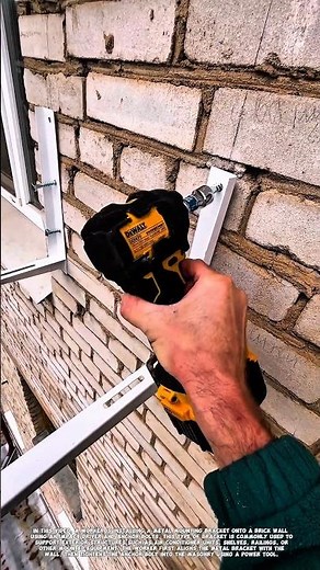 Installing a Metal Wall Bracket on Brick Wall Using Impact Driver | Smart Mounting Technique.