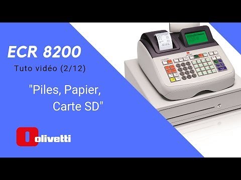 Olivetti ECR 8200 (2/12) PILES, PAPIER, CARTE SD