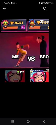 Me VS Bro in Brawl stars