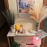 loglus Console Table for Entryway, Faux Marble MDF Sofa Table with Golden Frame (Single Layer, White Marble)