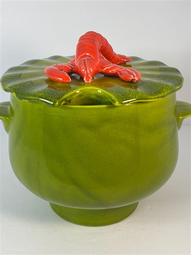 Vintage California Pottery Ceramic Lobster Soup Tureen - Etsy