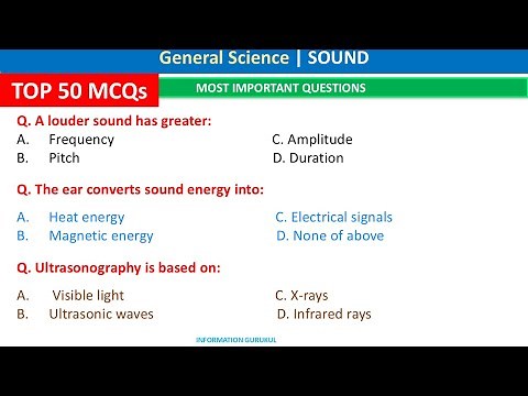 Sound MCQs | NCERT Questions & Answers | Physics MCQs | General Science MCQs | ALL Competitive Exams