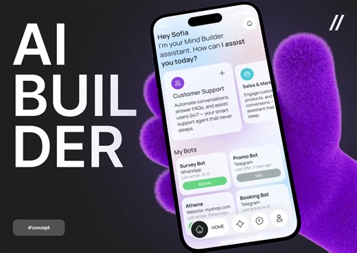 AI Chatbot Mobile iOS App Design