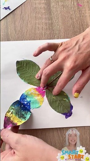 Rainbow Leaf Print Butterfly Craft 🦋 | Nature Craft for Kids Using Leaves & Twigs