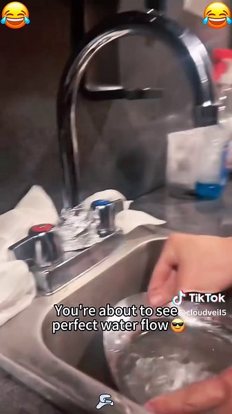 Perfect Waterfall at a Faucet