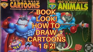 Book look How to draw cartoons 1&2