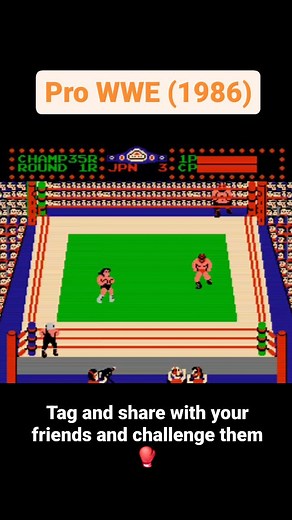 Nostalgic Gaming kid | Retro Gamer on Instagram: "Pro Wrestling (NES video game) This was the first ever WWE video game launched in 1986 for NES🎮 The craze for WWE in 90s was at it's peek and with this game was a blessing 🙌 Follow and share our page @nostalgic_gamer_kid for more video games content . . . . . . . . . #wwe #wwegames #nesgames #nintendo #childhoodgames #retrocommunity #nostalgicgames #old #gaming #playstation #wweraw #wwesmackdown #explore #love"