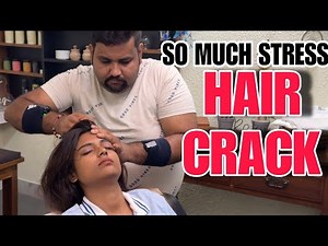 Asmr Hair cracking head massage by Indian bsrbef Shamboo ! Sleep Inducing Stress Relief massage