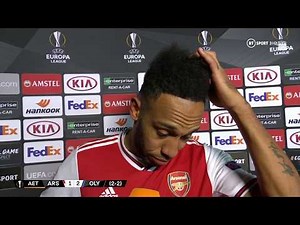 'It's very hard, very tough.' Aubameyang refelcts on the Gunners' Europa League exit