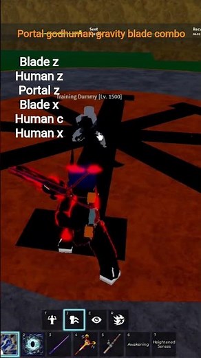 portal godhuman gravity blade combo godly combo for beginners ez landing