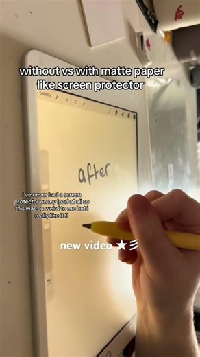 paper-like/ paper feel screen protector. full video out now :) #sketching #newvideo #shorts #drawing