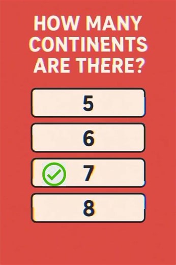 🌍 How Many Continents Are There? | Fun Quiz Challenge