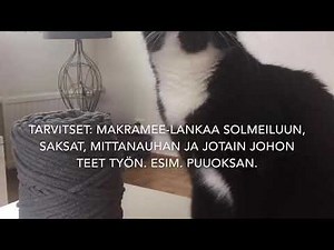 Helppo makramee seinävaate selkein ohjein