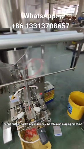 Peanut butter packing machine / Ketchup packaging machine . Chili sauce packaging machine , chili oil packaging machine, sweet bean sauce packing machine, tomato juice packaging machine, jelly strip packing machine, liquid packaging machine, automatic packing machine for bagged sauces. #packaging #machines #food #sauces #liquids | Automatic packing machine and tea packaging machine factory