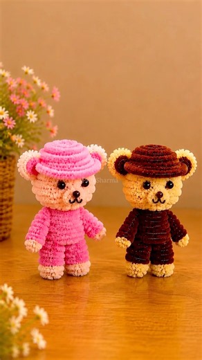 🧸💕 DIY Pipe Cleaner Teddy Bear | Cute Mini Bear Craft #Shorts #ytshorts #handmade