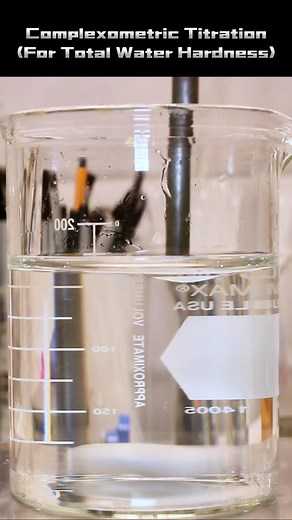 What is water hardness and how is it determined? (complexometric Titration) #chemistry #reaction #react #colorful #scienceexperiments #scienceismagic #fun #chem #science #titration #blue #pink #diy #hardwater