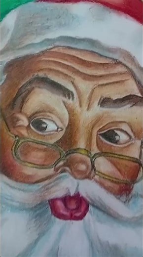 Santa Claus drawing; Christmas Day Drawing with - RITABRATA ARTS