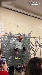 Dad vs. Duct Tape: Hilarious Wall-Sticking Challenge! || Best of Internet