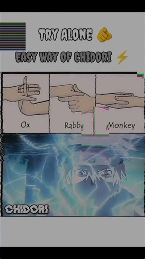 Chidori Hand Sign Jutsu 🔥🥵 #shortanime #anime #animeedits #shorts