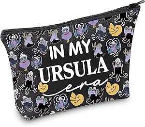TSOTMO Ursula Merchandise Gift Villain Gift Sea Witches Gift IN MY Ursula ERA Makeup Bag for Villain Fans (Ursula ERA Bag)